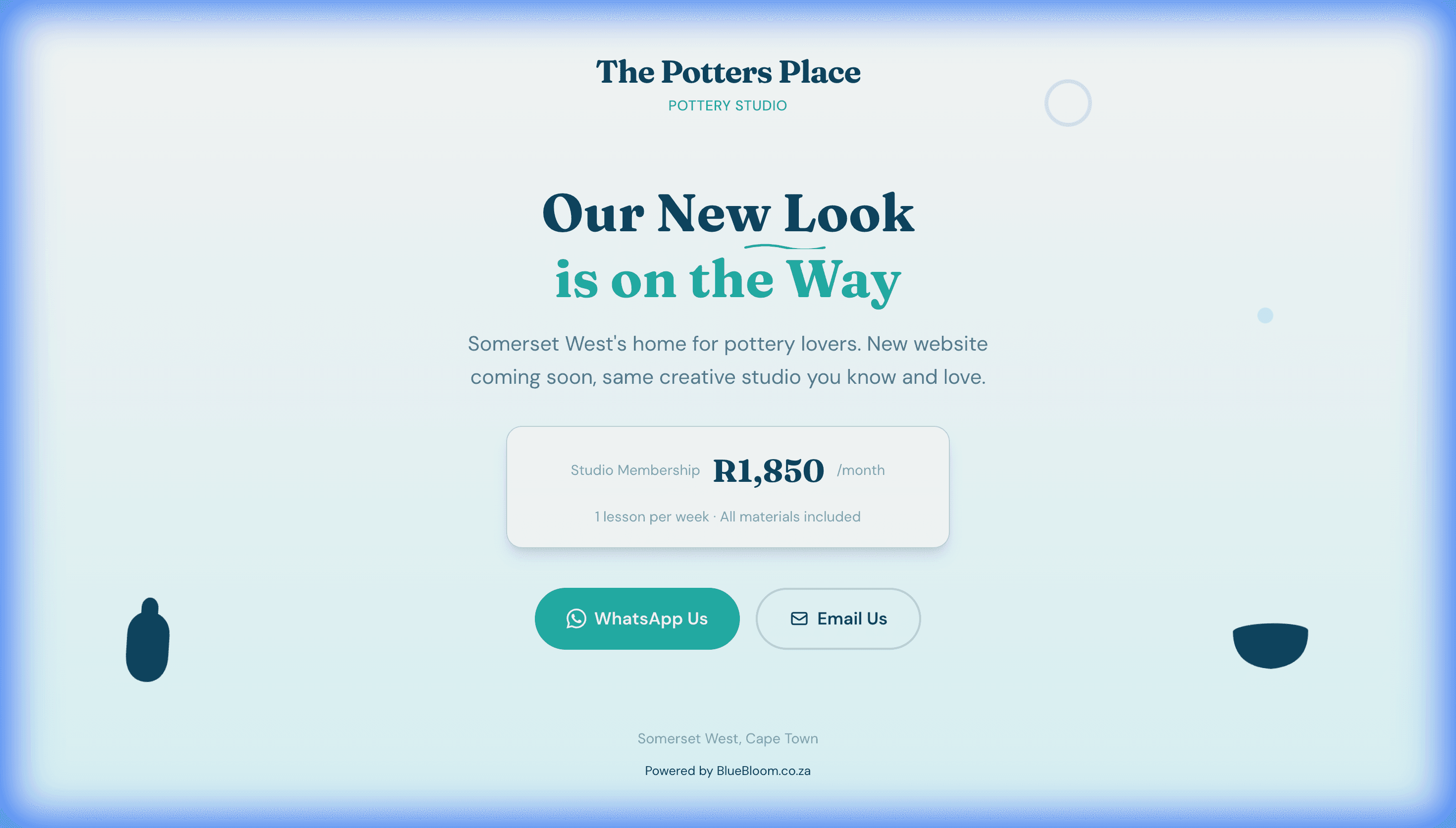 The Potter's Place website screenshot